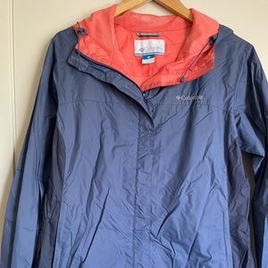 columbia purple and pink rain coat